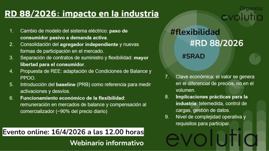 Webinario Evolutia: RD 88/2026, impacto real en la industria