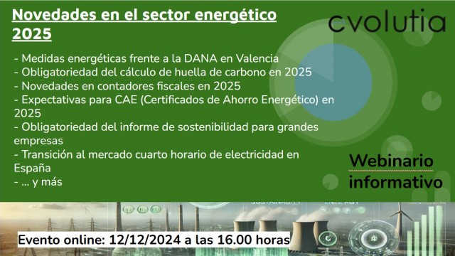 Descubre las novedades del sector energético en 2025: webinario Evolutia